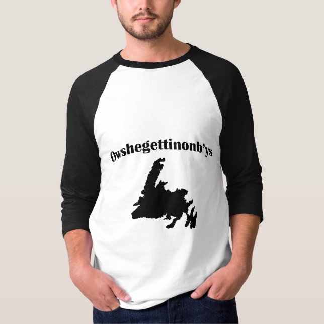 Jargon Neufundlands Newfie T-Shirt (Vorderseite)
