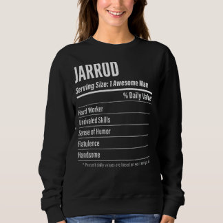 Jarrod Serving Size Nutrition Label Calories Sweatshirt