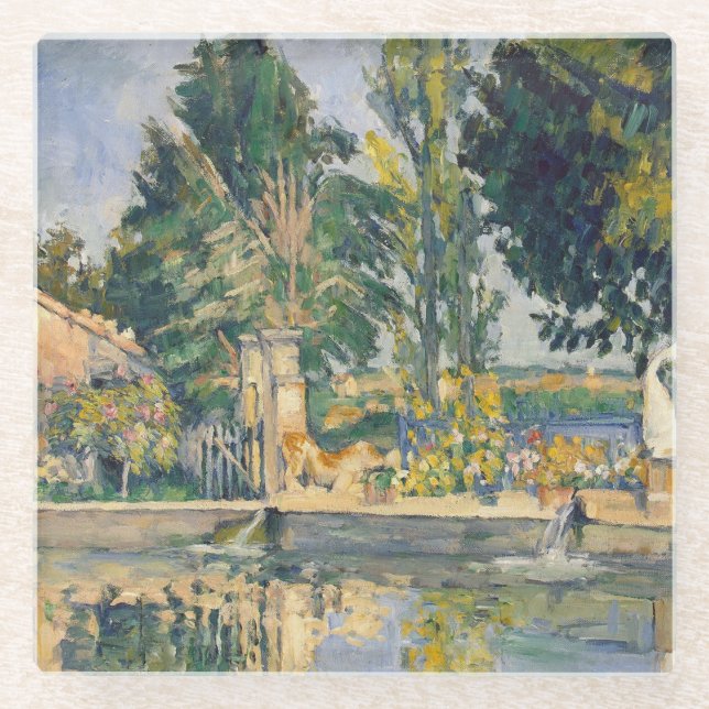 Jas de Bouffan The Pond - Paul Cezanne - c1876 Glasuntersetzer (Vorderseite)