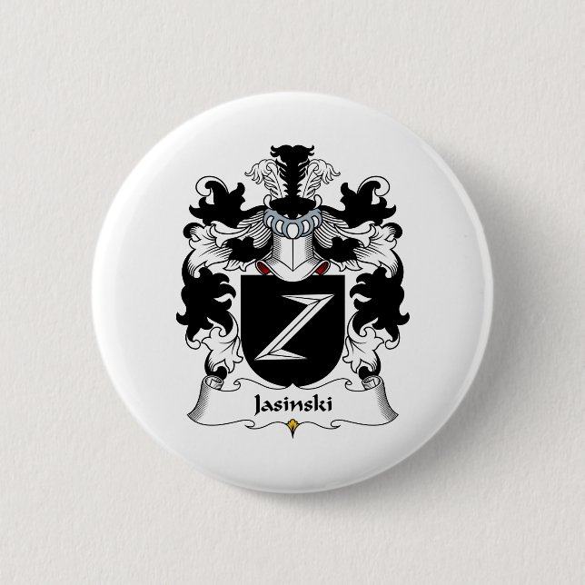 Jasinski Familienwappen Button (Vorderseite)