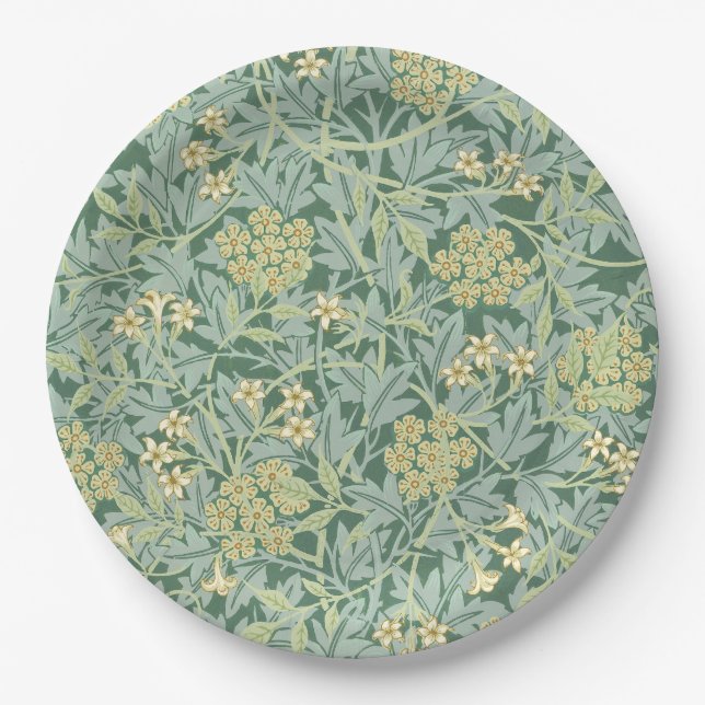 Jasmin, Muster von William Morris, Pappteller (Vorderseite)