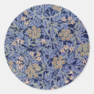 Jasmin von William Morris Runder Aufkleber