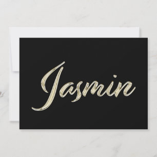 Jasmin white gold Handwriting Karte