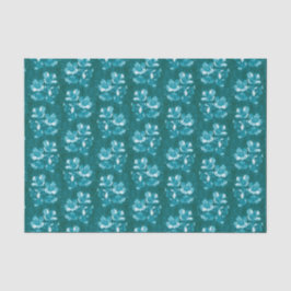 Jasmine Bloom Vintage Blume Blumenmuster Aquamarin Seidenpapier
