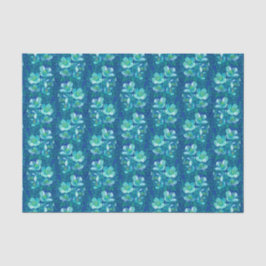 Jasmine Bloom Vintage Blume Blumenmuster Blau Seidenpapier