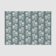 Jasmine Bloom Vintage Blumen Florales Muster Grau