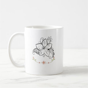 "Jasmine Blume Elegance Tasse - Serene Floral Desi