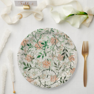 Jasmine-Blume-Malerei Pappteller