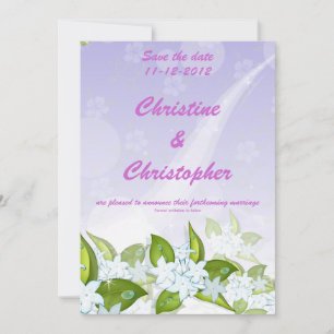 Jasmine-Blume Save the Date individuell einladen