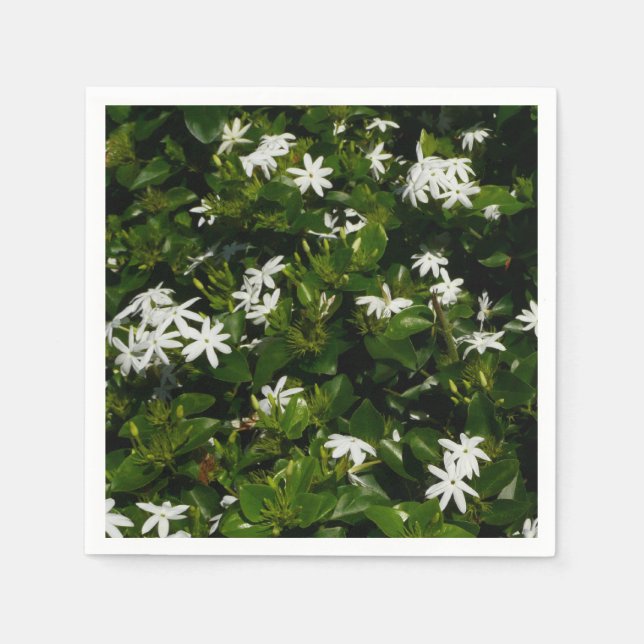 Jasmine Blume Tropical Floral Botanic Serviette (Vorderseite)