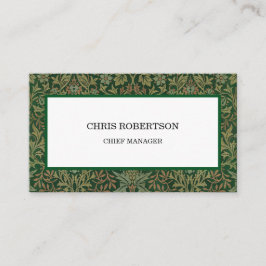 Jasmine Blumenmuster Grüner Blumengarten Visitenkarte