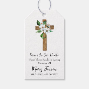 Jasmine Cross Gedenk Funeral Samenpacket  Geschenkanhänger