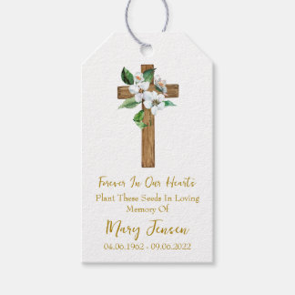 Jasmine Cross Memorial Funeral Seed Packet  Geschenkanhänger