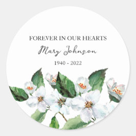 Jasmine Memorial Funeral Classic Rundumaufkleber Runder Aufkleber