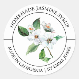 Jasmine Modern Label Runder Aufkleber