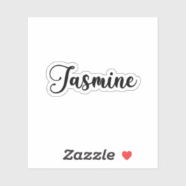 Jasmine Name - Handgeschriebene Kalligrafie Aufkleber