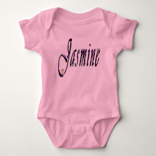 Jasmine, Name, Logo, Babys Pink Tutu Bodysuit Baby Strampler