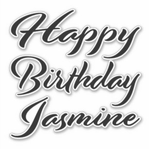 Jasmine Name Vorname black Sticker Geburtstag