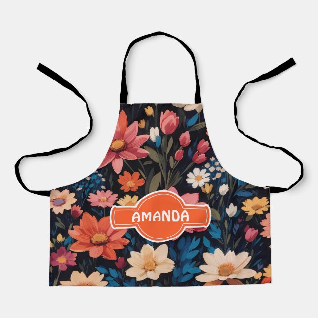 Jasmine Pastel Personalisiertes Muster Schürze (Vorderseite)