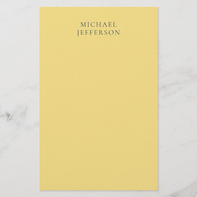 Jasmine & Slate Grey Minimalist Schlicht Moderner  Briefpapier (Vorderseite)