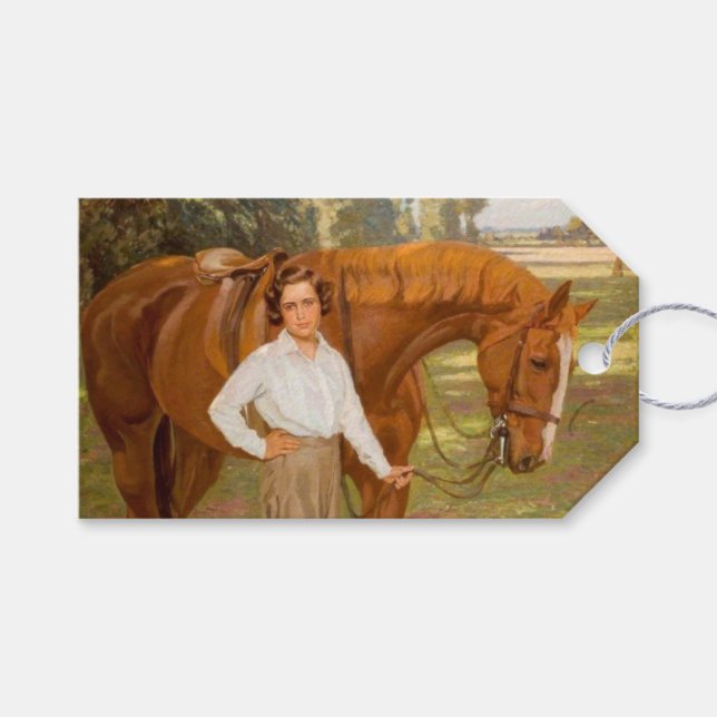 Jasmine the Horse (von Algernon Talmage) Geschenkanhänger (Vorderseite (Horizontal))