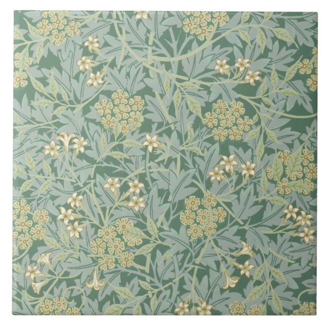 Jasmine (von William Morris) Fliese (Vorderseite)
