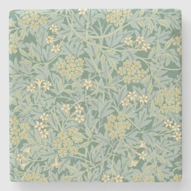 Jasmine (von William Morris) Steinuntersetzer (Vorderseite)
