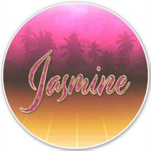 Jasmine Vorname Name golden pink Aufkleber Sticker