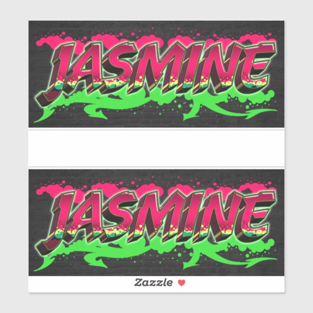 Jasmine Vorname Name Graffiti Aufkleber Sticker (Blatt)