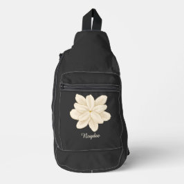 Jasmine Weiße Blume Eleganter Name Crossbody Bag