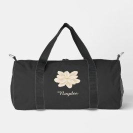 Jasmine Weiße Blume Eleganter Name Duffle Bag