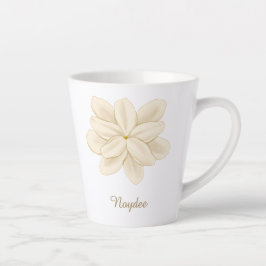 Jasmine Weiße Blume Eleganter Name Milchtasse