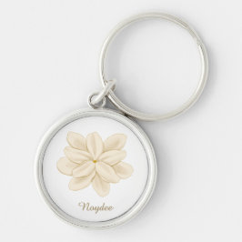 Jasmine Weiße Blume Eleganter Name Schlüsselanhänger