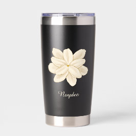 Jasmine Weiße Blume Eleganter Name Thermobecher