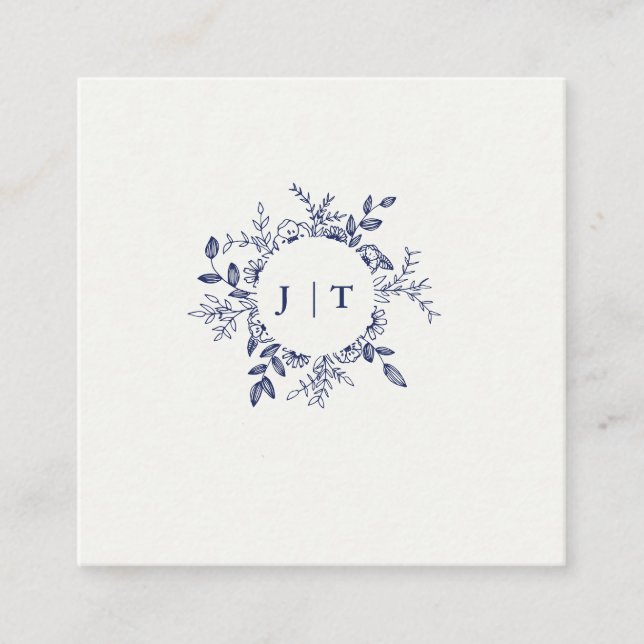 Jasminum Sambac Elegant Floral Begleitkarte (Vorderseite)