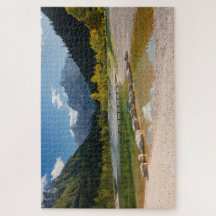 Jasna-See in den slowenischen Alpen im Herbst