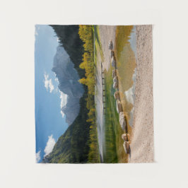 Jasna-See in den slowenischen Alpen im Herbst Wandteppich