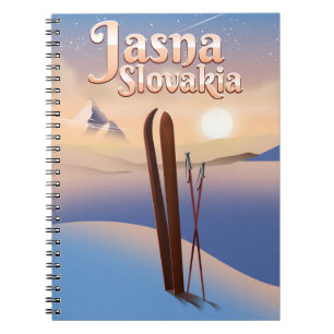 Jasna, Slowakei Skiposter. Notizblock