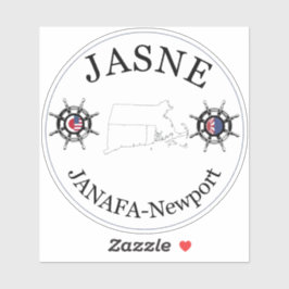 JASNE-JANAFA-Round-Logo Aufkleber