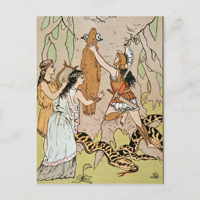 Jason ergreift die Goldene Fleece Postkarte (Vorderseite)