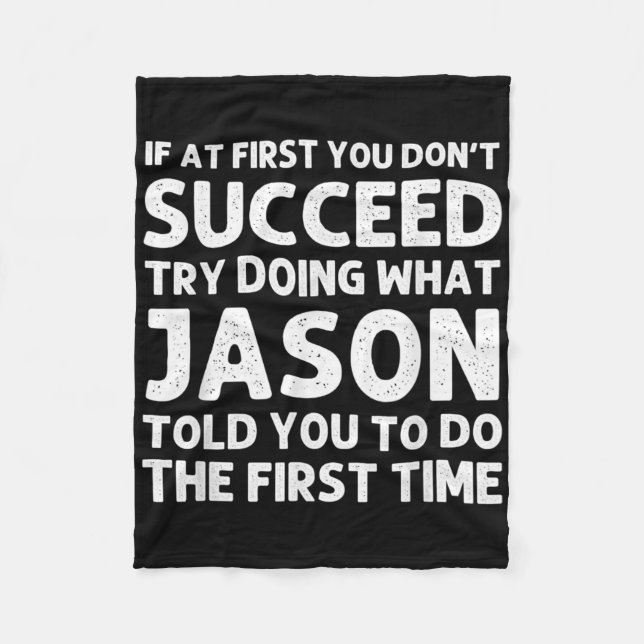 Jason Gift Name D Birthday Funny Christ T Shirt  Fleecedecke (Vorderseite)