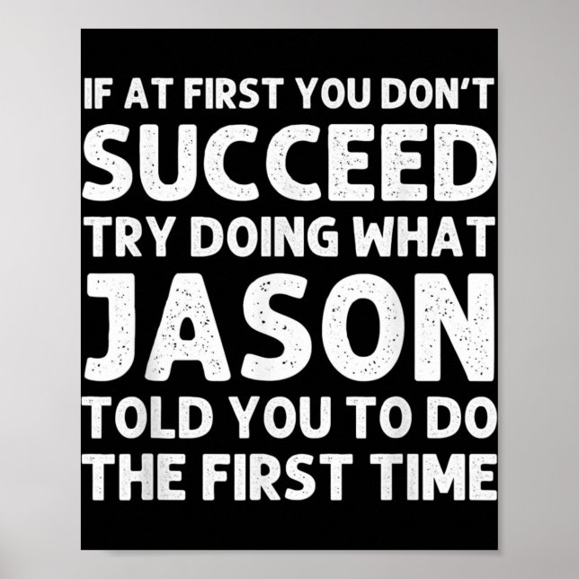 Jason Gift Name D Birthday Funny Christ T Shirt  Poster (Vorne)