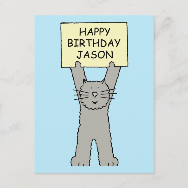 Jason Happy Birthday Postkarte (Vorderseite)