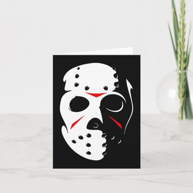Jason Hockey Mask Halloween Freitag, 13. Karte (Vorderseite)