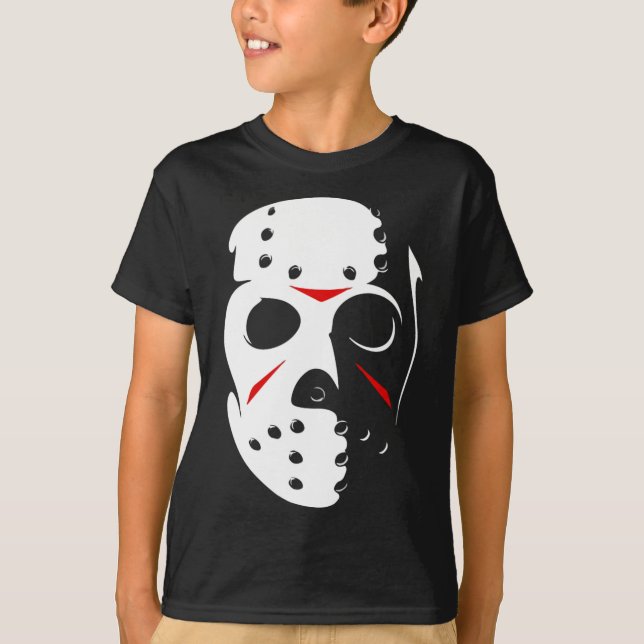 Jason Hockey Mask Halloween Freitag, 13. T-Shirt (Vorderseite)