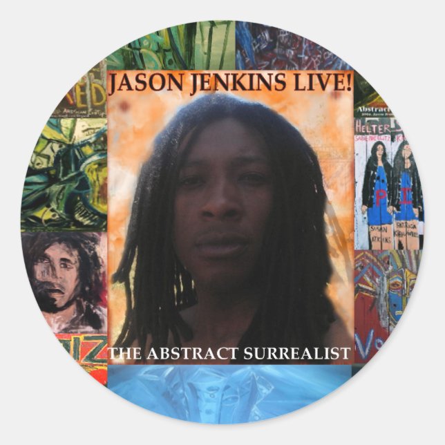 JASON JENKINS LEBEN! RUNDER AUFKLEBER (Vorderseite)