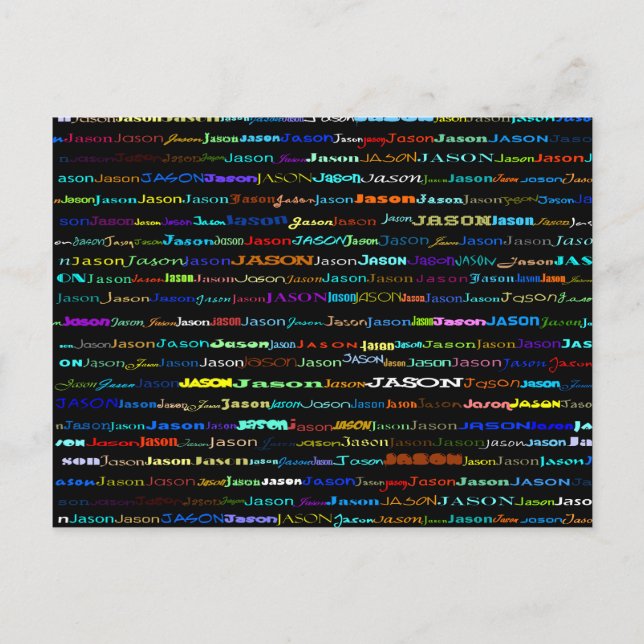 Jason Text Design I Postcard Postkarte (Vorderseite)