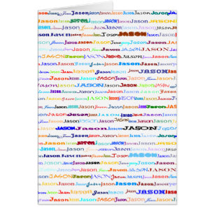Jason Text Design II Grußkarte