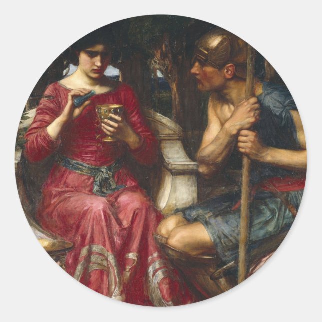 Jason und Medea Runder Aufkleber (Vorderseite)