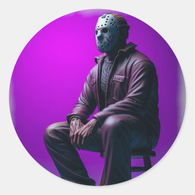Jason Voorhees Runder Aufkleber (Vorderseite)